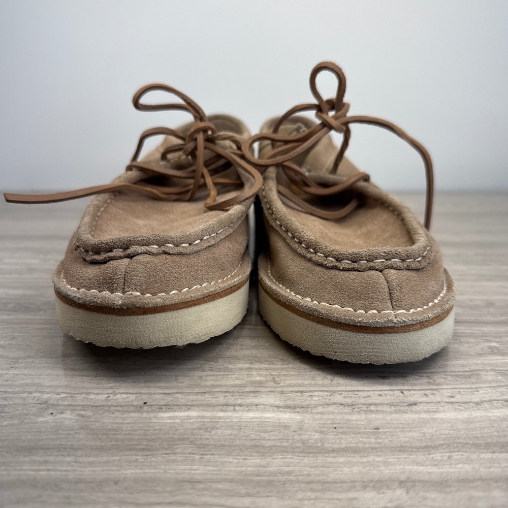Beek Towhee Booties Stone Suede Leather Lace Up Womens 9 Boho Minimalist Neutral - Picture 4 of 9